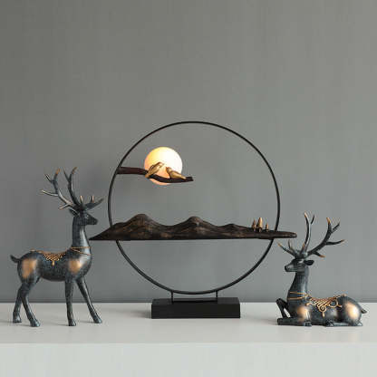 Noogni™ Modern Resin Couple Deer Statue