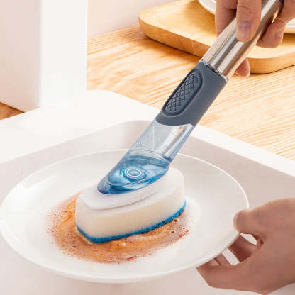 Multifunctional Dish Brush with Soap Dispenser and Long Handle - Noogni
