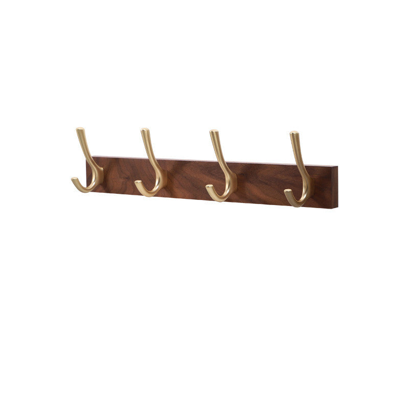 Noogni™ Premium Black Walnut 4-Hook Wall Rack - Noogni
