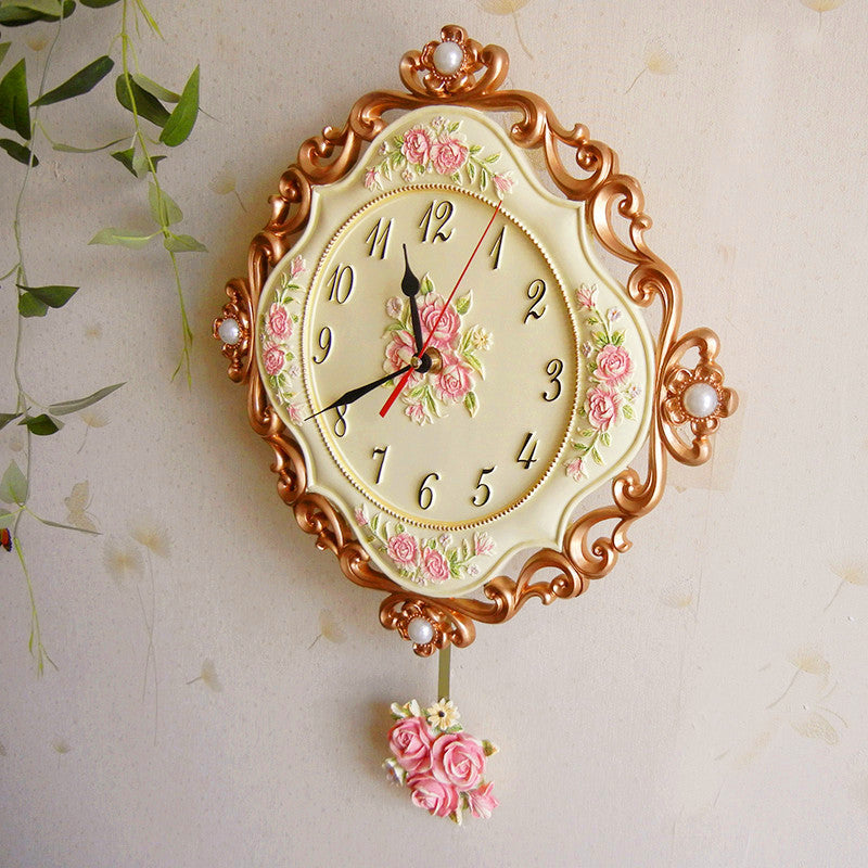 Noogni™ European Floral Stereo Wall Clock - Noogni
