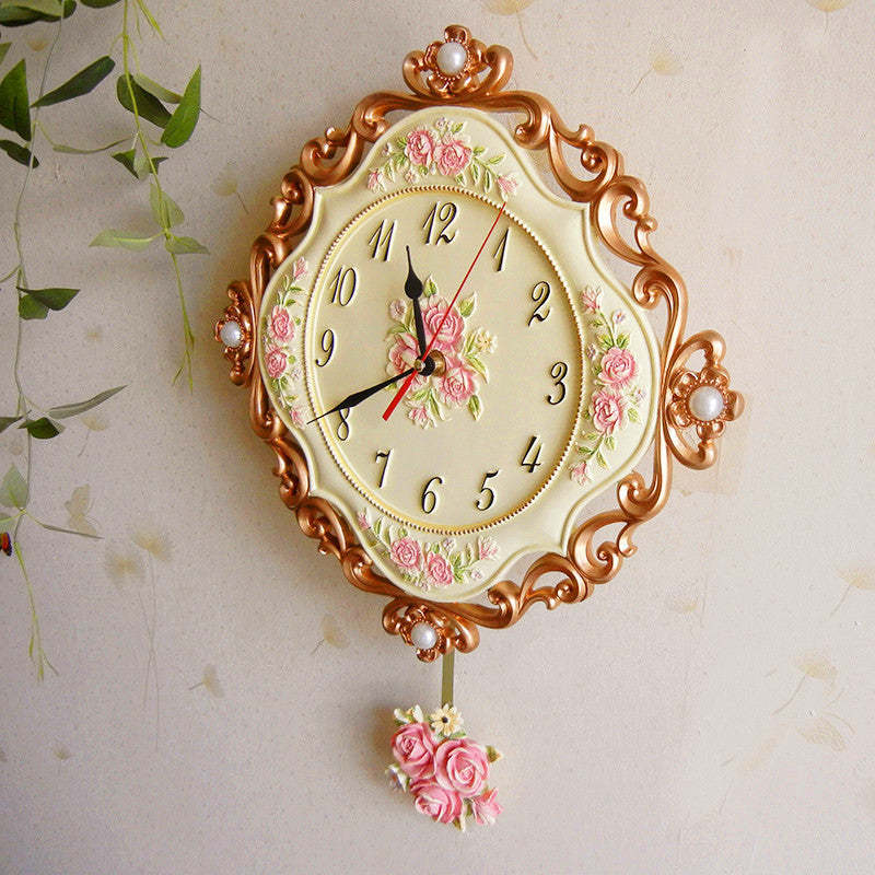 Noogni™ European Floral Stereo Wall Clock - Noogni