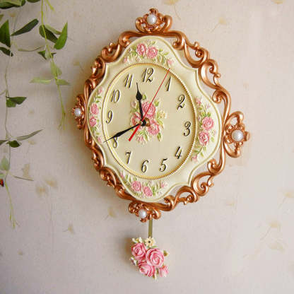 Noogni™ European Floral Stereo Wall Clock - Noogni