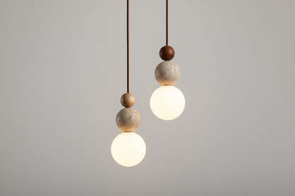 American Bauhaus Wooden Pendant Light for Hallway & Restaurant - Noogni