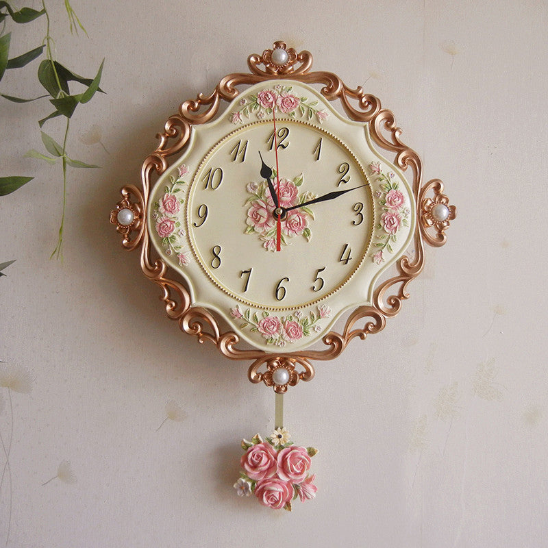 Noogni™ European Floral Stereo Wall Clock - Noogni