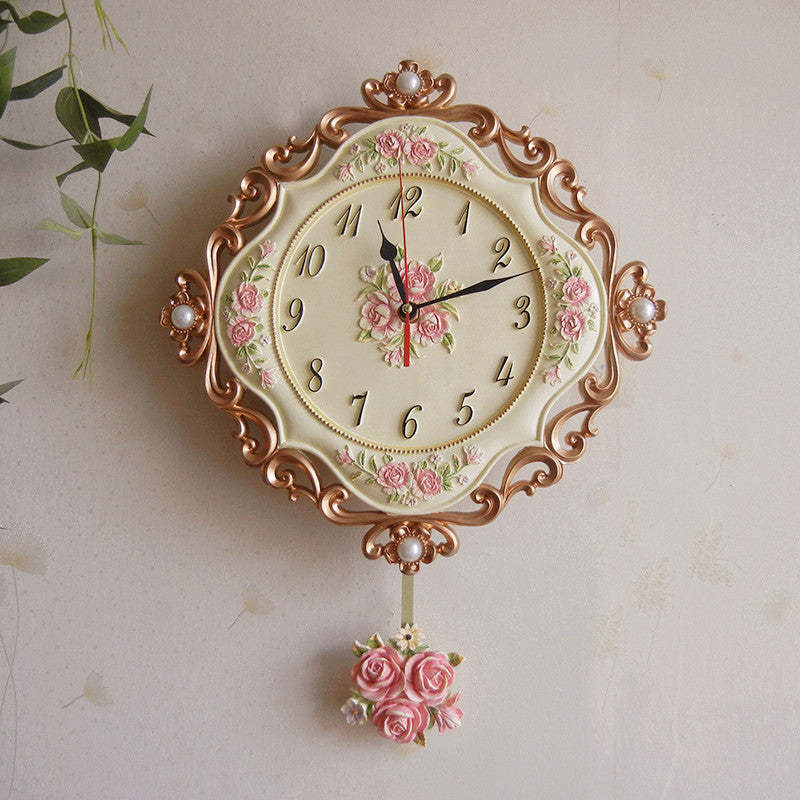 Noogni™ European Floral Stereo Wall Clock - Noogni