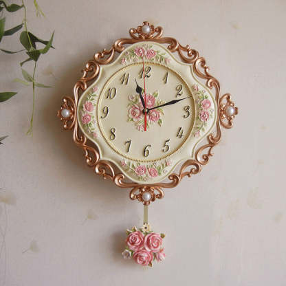 Noogni™ European Floral Stereo Wall Clock - Noogni