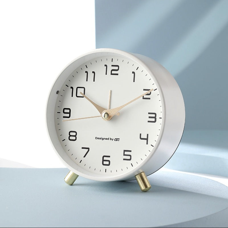 Modern Metal Desk Alarm Clock – Minimalist Home Style - Noogni