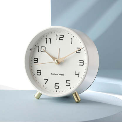 Modern Metal Desk Alarm Clock – Minimalist Home Style - Noogni