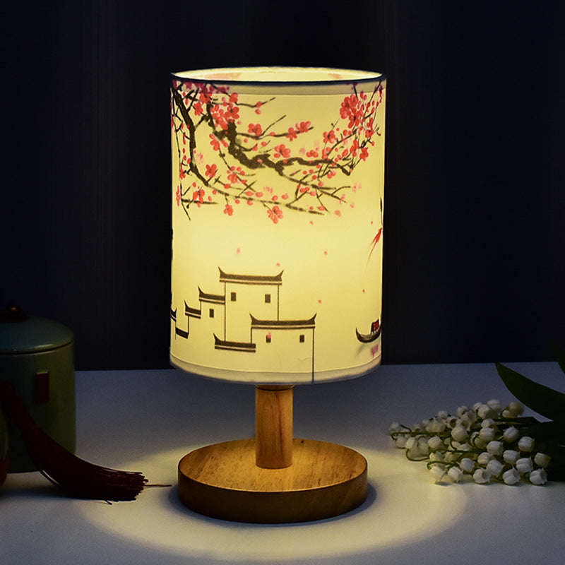Chinese Style LED Bedside Table Lamp Decorative Night Light - Noogni