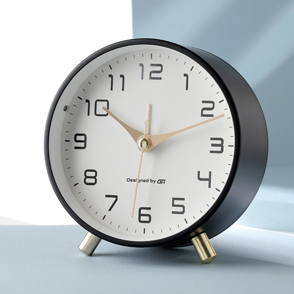 Modern Metal Desk Alarm Clock – Minimalist Home Style - Noogni