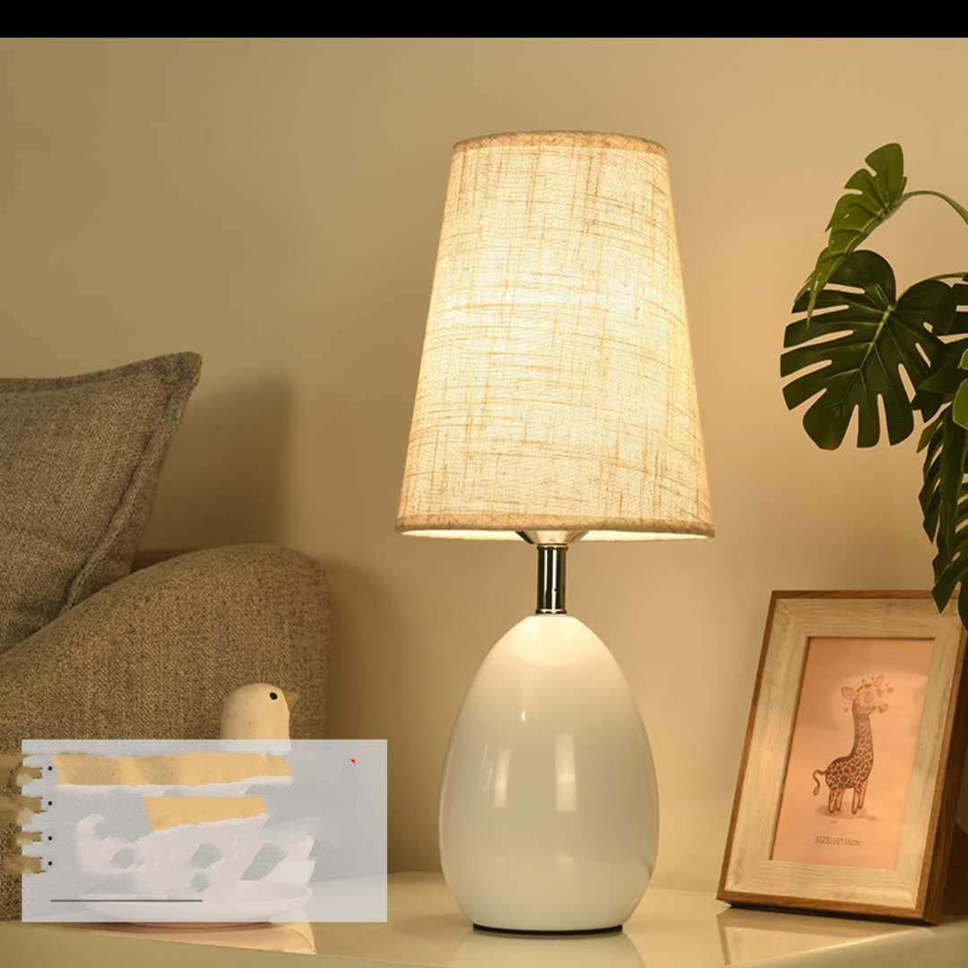 Touch Dimmable Bedside Table Lamp with Linen Shade - Noogni