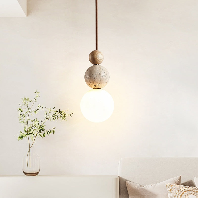 American Bauhaus Wooden Pendant Light for Hallway & Restaurant - Noogni