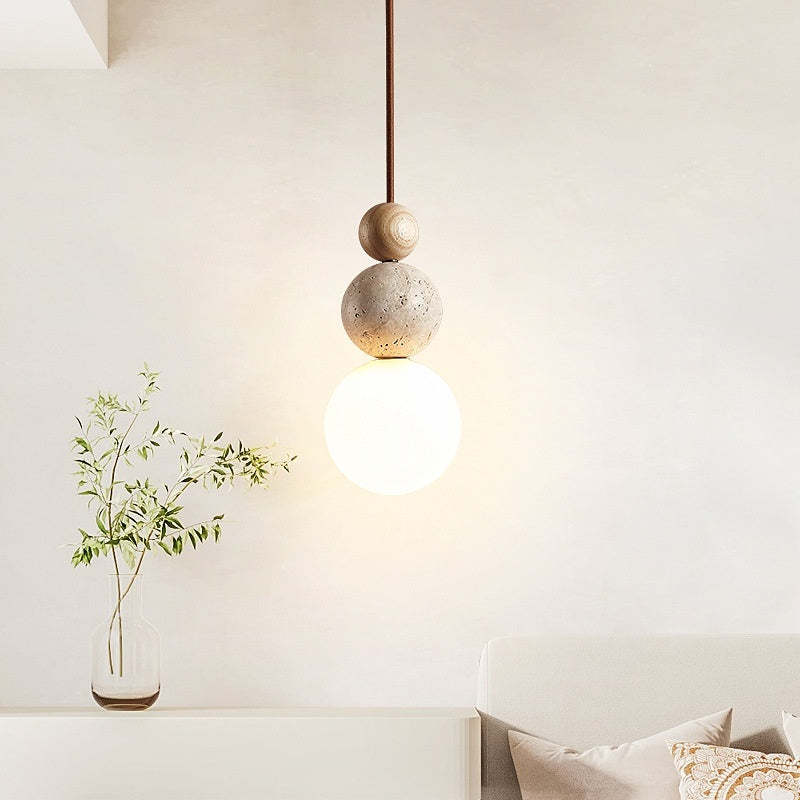 American Bauhaus Wooden Pendant Light for Hallway & Restaurant - Noogni