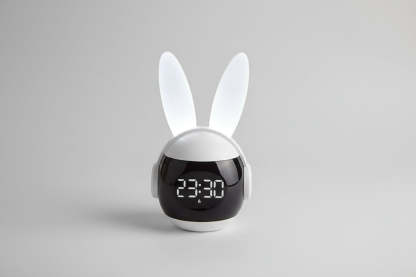 Bunny Night Light Alarm Clock with Rechargeable Battery - Noogni