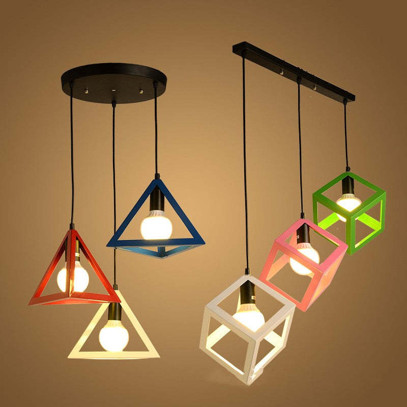 Three-Head Modern Simple Iron LED Pendant Lamp - Noogni