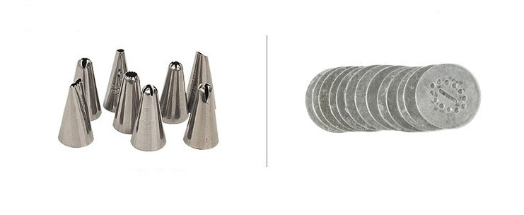 Stainless Steel Biscuit Press and Cookie Decorating Tool Set - Noogni