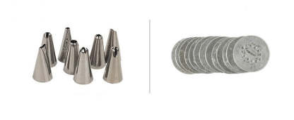 Stainless Steel Biscuit Press and Cookie Decorating Tool Set - Noogni