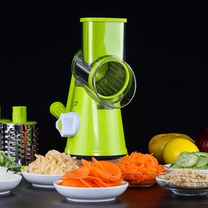 Round Mandoline Vegetable Cutter with Interchangeable Blades - Noogni