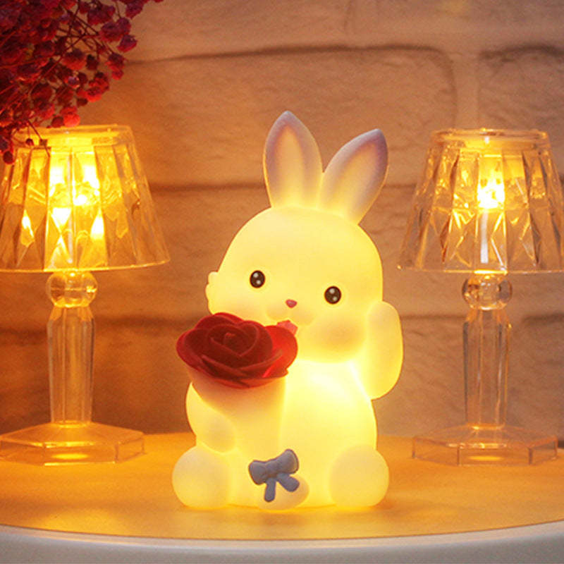 Cute Cartoon Rabbit Bedside Night Lamp for Kids - Noogni