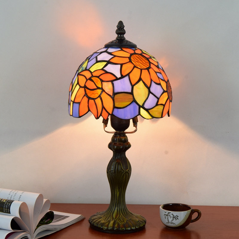 Stained Glass European Retro Bedside Table Lamp - Noogni
