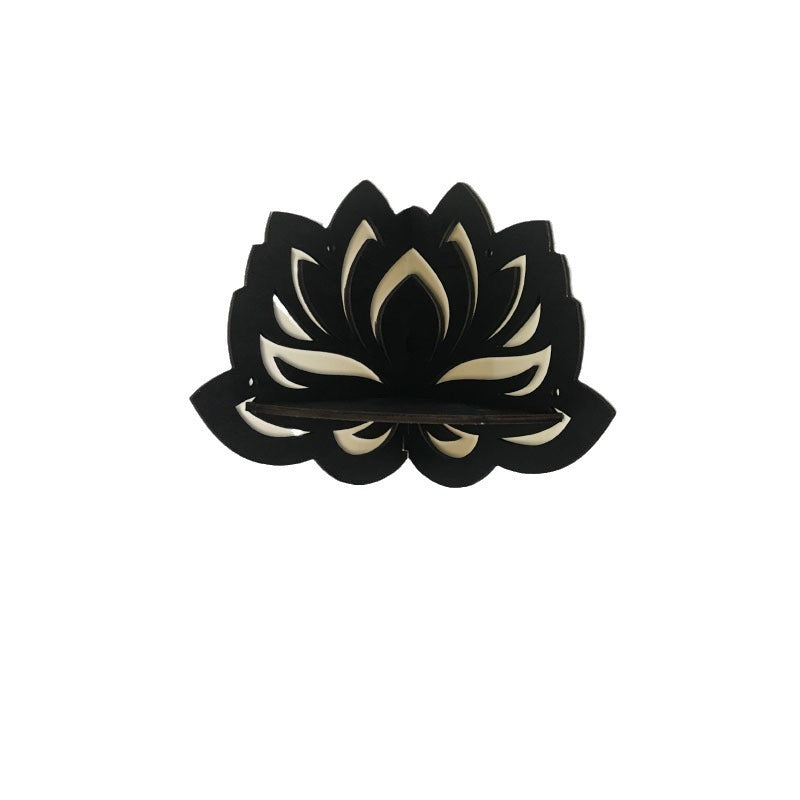 Wooden Crystal Wall Mounted Storage Rack – Decorative Organizer - Noogni