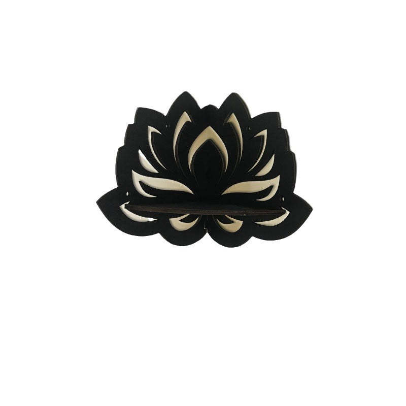 Wooden Crystal Wall Mounted Storage Rack – Decorative Organizer - Noogni