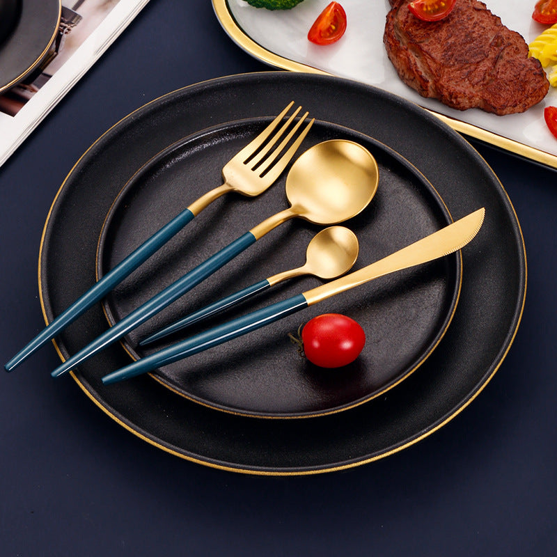 Portuguese Style 304 Stainless Steel Knife Fork Spoon Set - Noogni