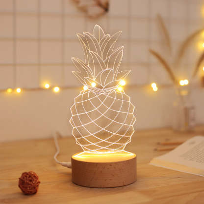 Pineapple Bedside Table Lamp USB Night Light - Noogni