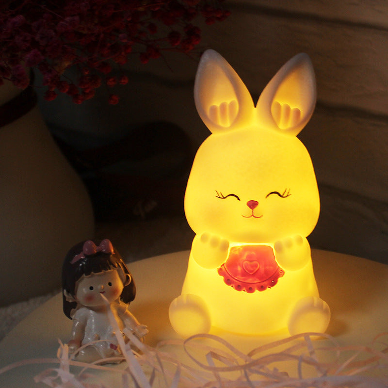 Cute Cartoon Rabbit Bedside Night Lamp for Kids - Noogni