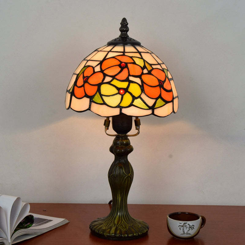 Stained Glass European Retro Bedside Table Lamp - Noogni