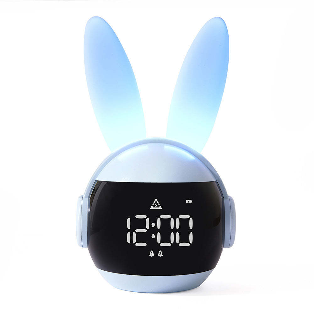 Bunny Night Light Alarm Clock with Rechargeable Battery - Noogni