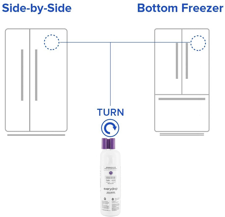 EDR1RXD1 Water Filter 1 - refrigerator water filter 1, W10295370A
