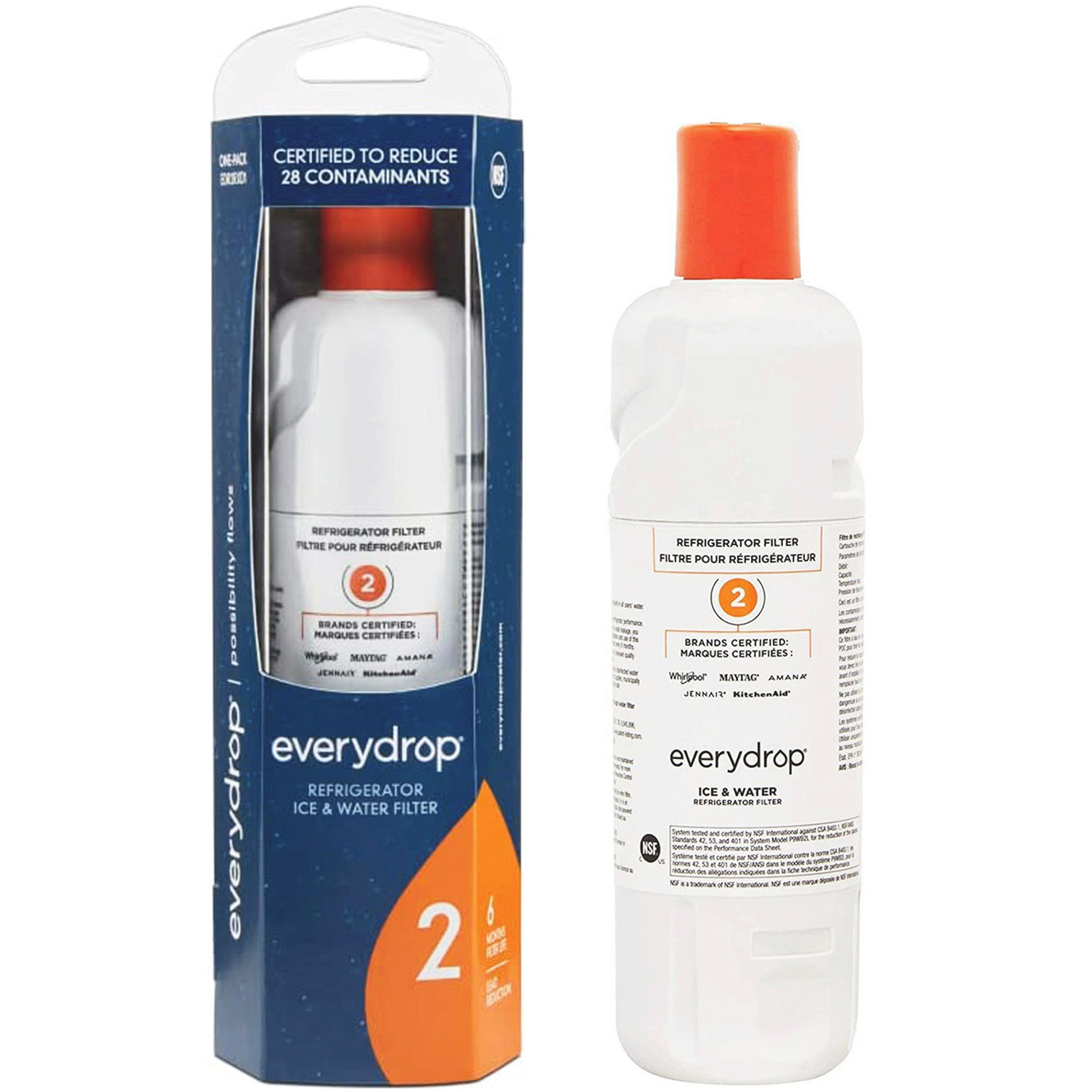 EDR2RXD1 Water Filter 2 - refrigerator water filter 2, W10413645A