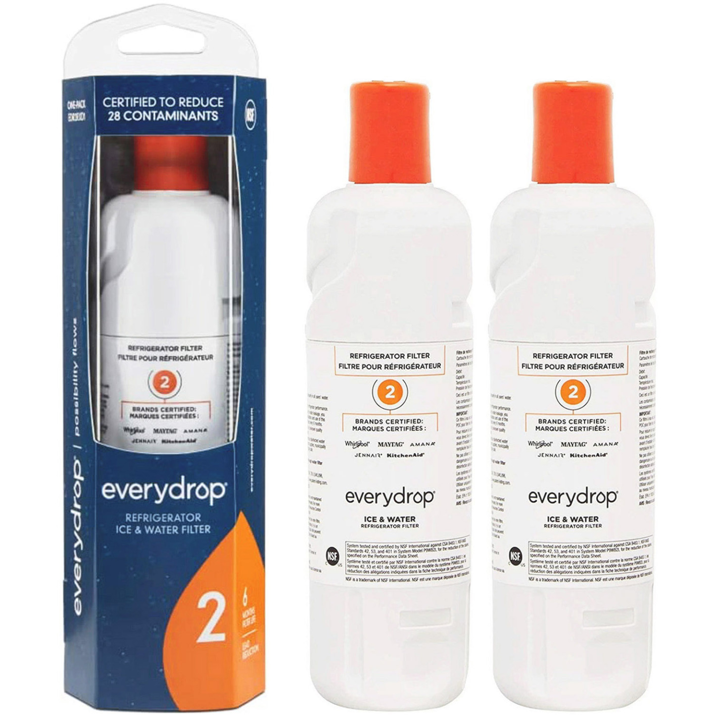 EDR2RXD1 Water Filter 2 - refrigerator water filter 2, W10413645A