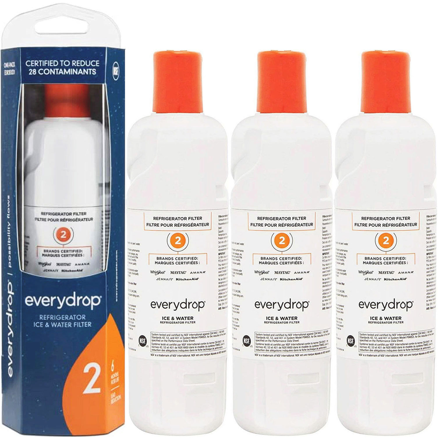 EDR2RXD1 Water Filter 2 - refrigerator water filter 2, W10413645A