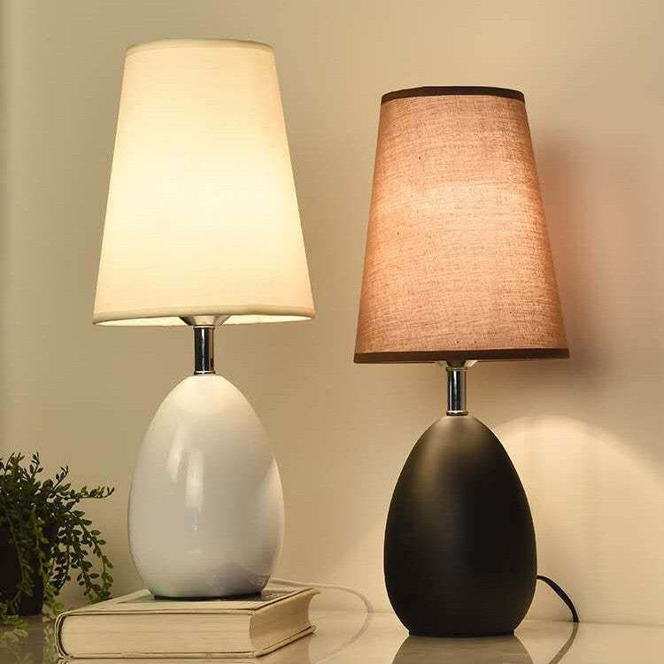 Touch Dimmable Bedside Table Lamp with Linen Shade - Noogni