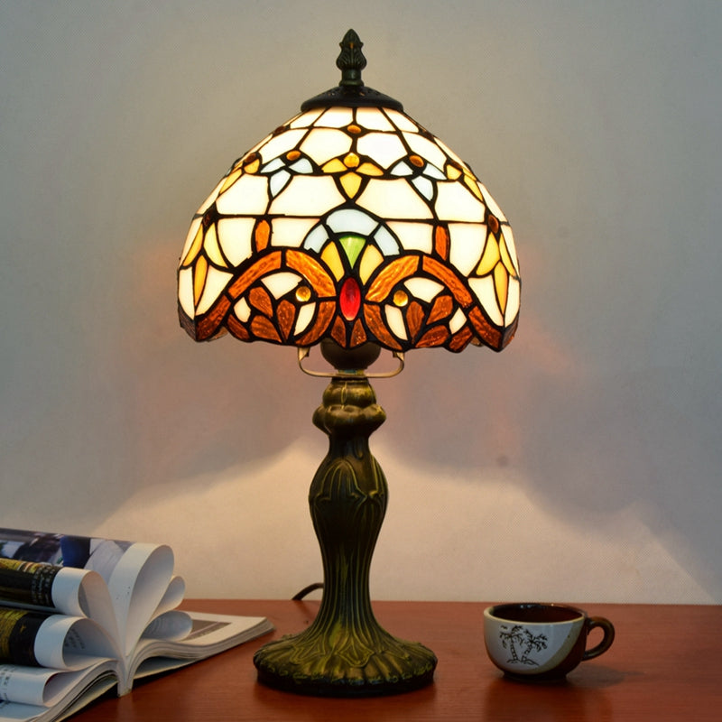 Stained Glass European Retro Bedside Table Lamp - Noogni