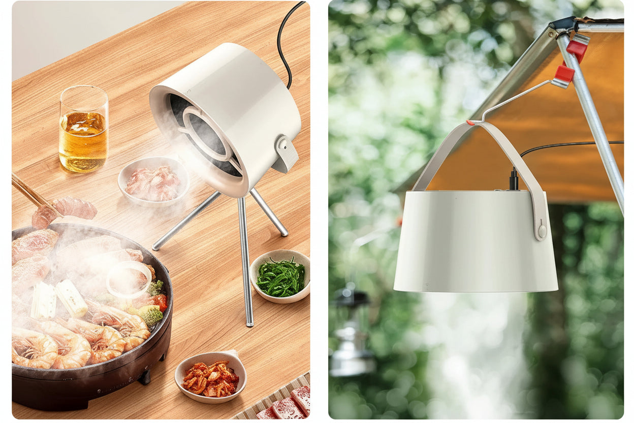Portable Desktop Exhaust Fan Mini Kitchen Hood – USB Powered - Noogni