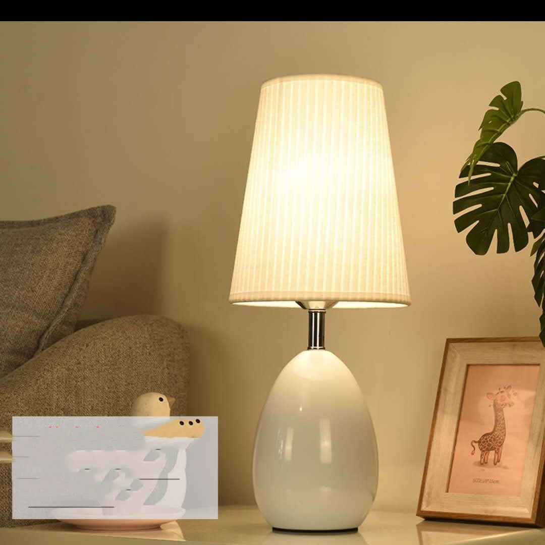 Touch Dimmable Bedside Table Lamp with Linen Shade - Noogni