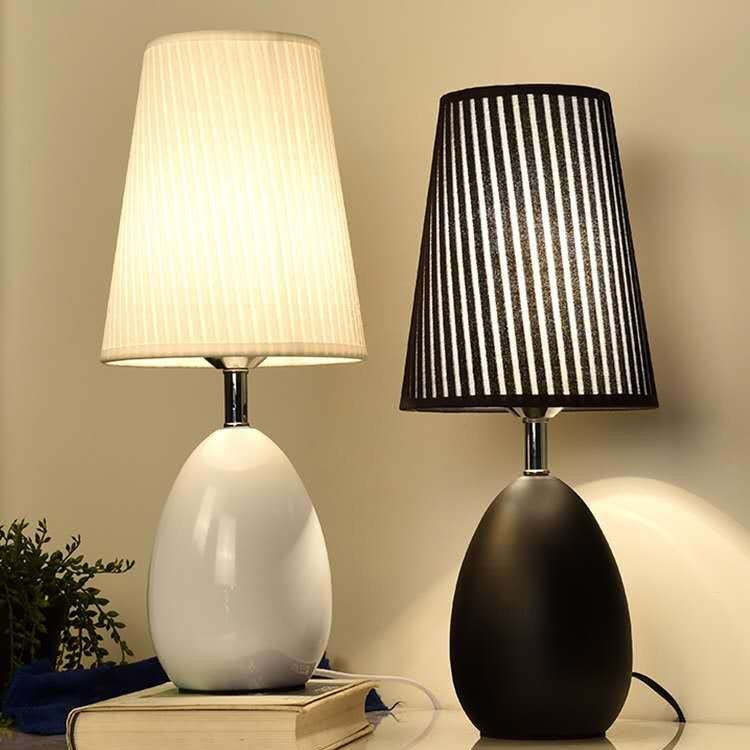 Touch Dimmable Bedside Table Lamp with Linen Shade - Noogni