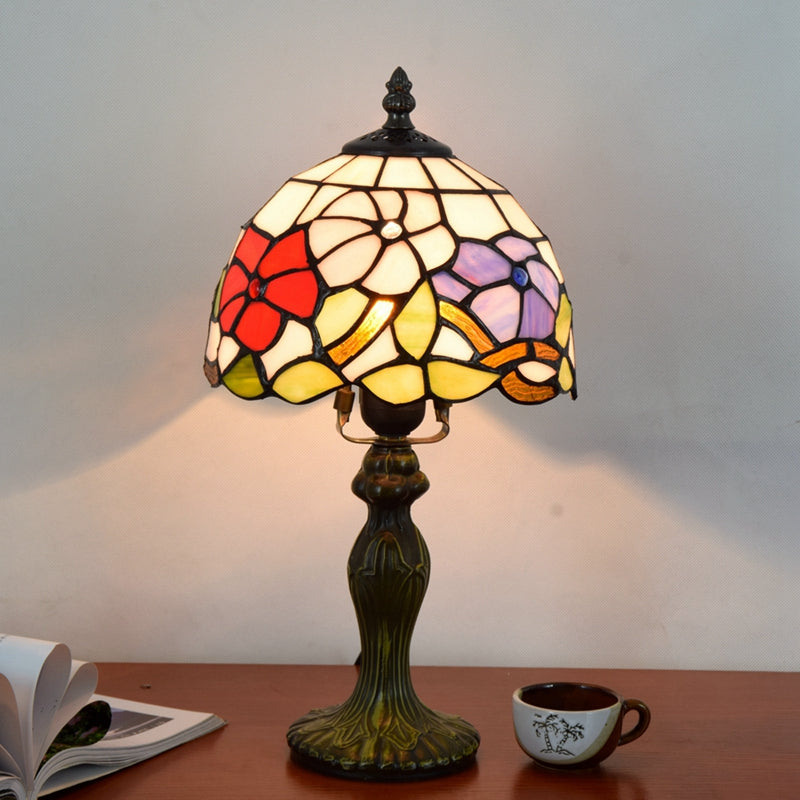 Stained Glass European Retro Bedside Table Lamp - Noogni
