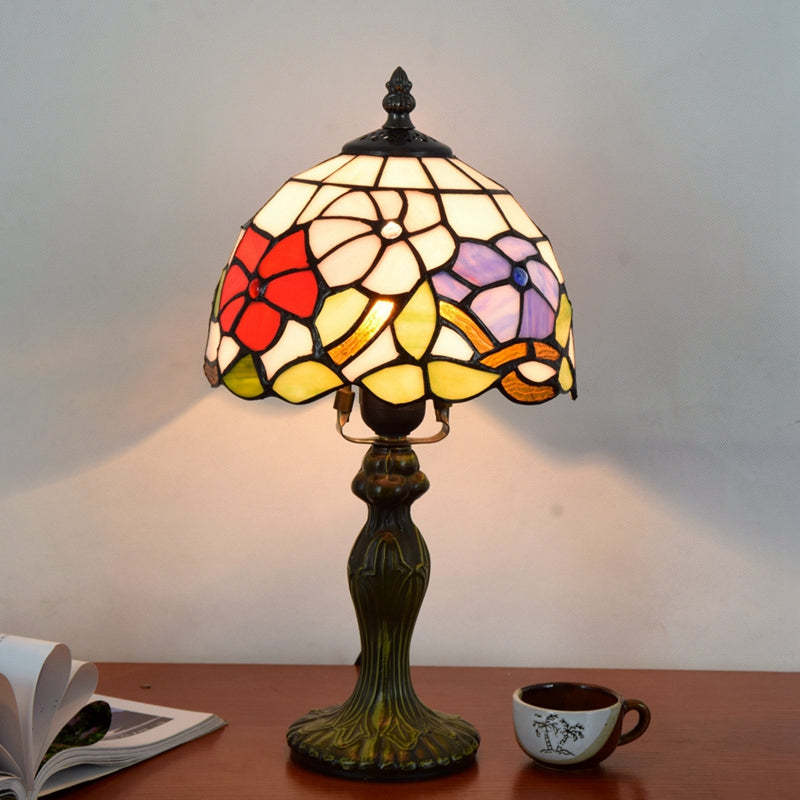 Stained Glass European Retro Bedside Table Lamp - Noogni