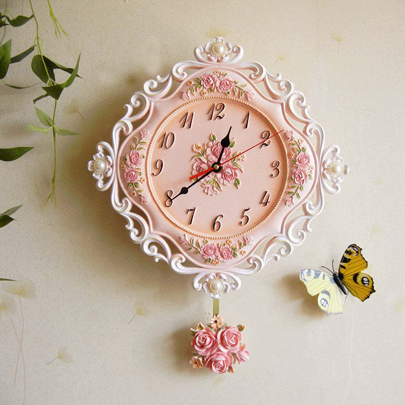 Noogni™ European Floral Stereo Wall Clock - Noogni