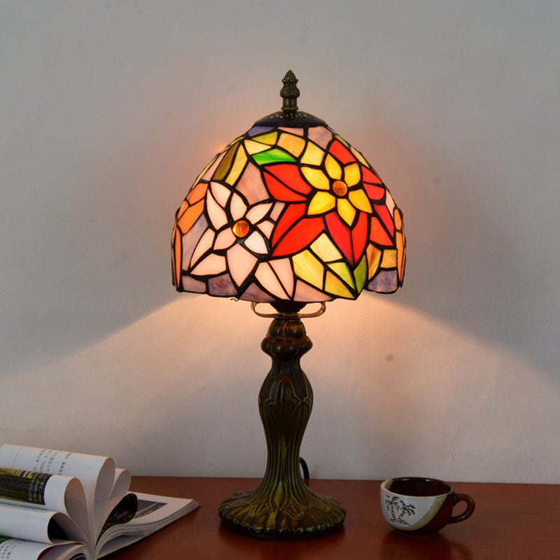 Stained Glass European Retro Bedside Table Lamp - Noogni