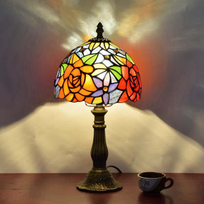 Stained Glass European Retro Bedside Table Lamp - Noogni