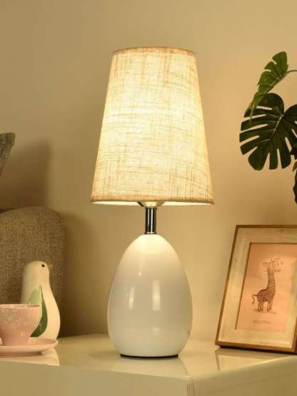 Touch Dimmable Bedside Table Lamp with Linen Shade - Noogni
