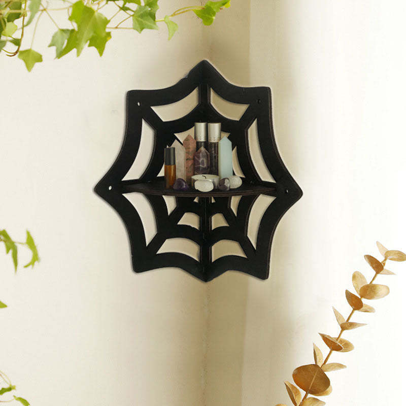 Wooden Crystal Wall Mounted Storage Rack – Decorative Organizer - Noogni