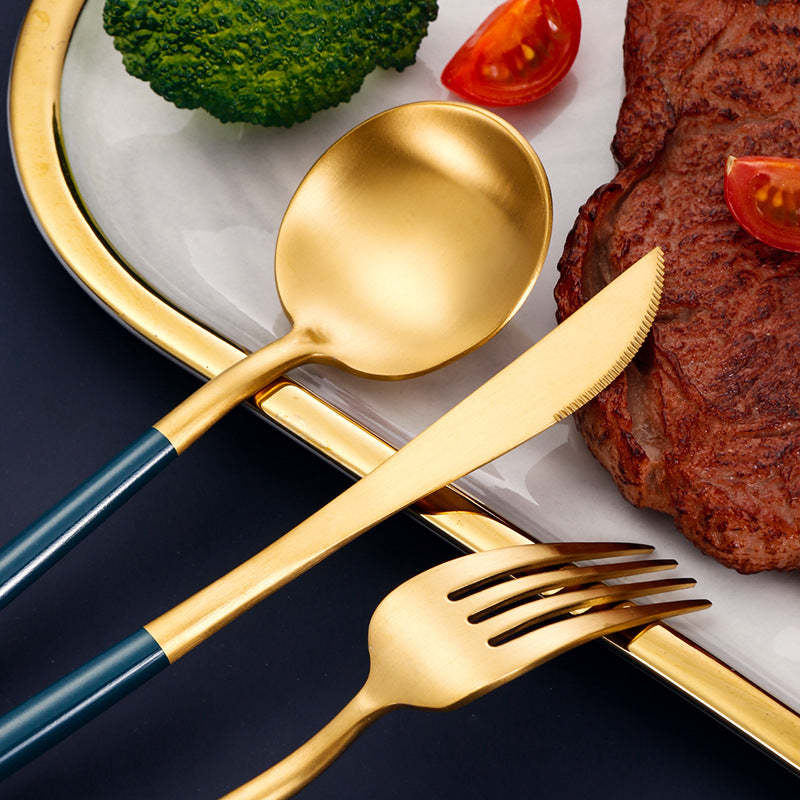 Portuguese Style 304 Stainless Steel Knife Fork Spoon Set - Noogni