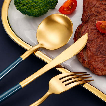 Portuguese Style 304 Stainless Steel Knife Fork Spoon Set - Noogni