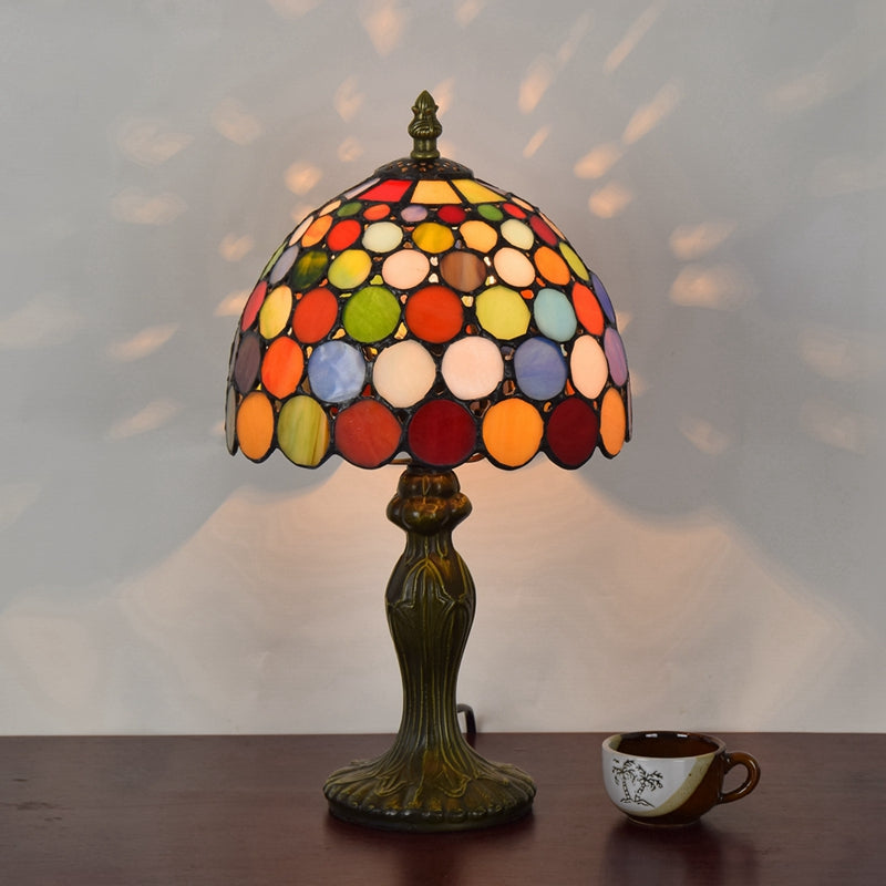 Stained Glass European Retro Bedside Table Lamp - Noogni